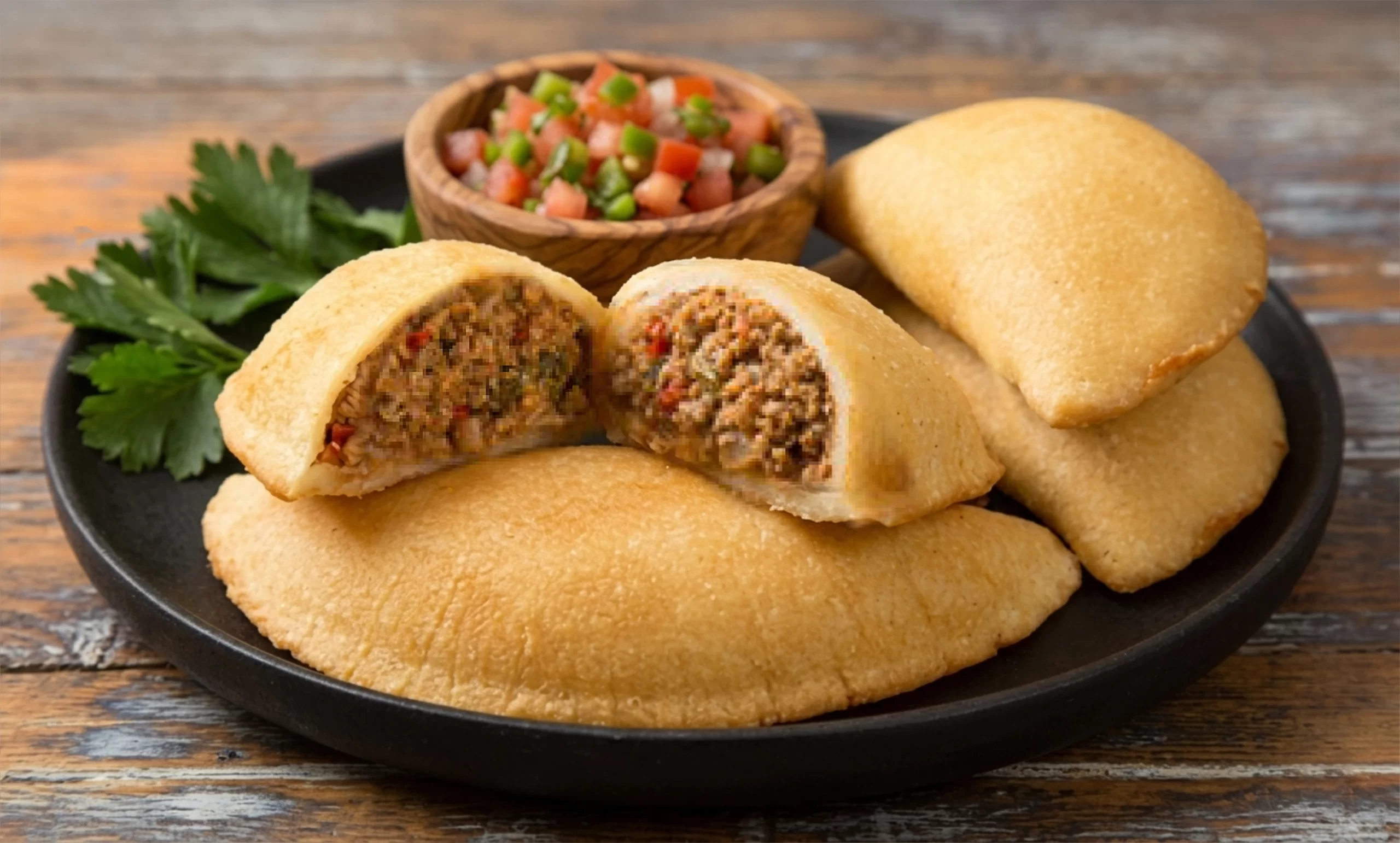 EMPANADA TIPO VENEZOLANA DE CARNE MOLIDA