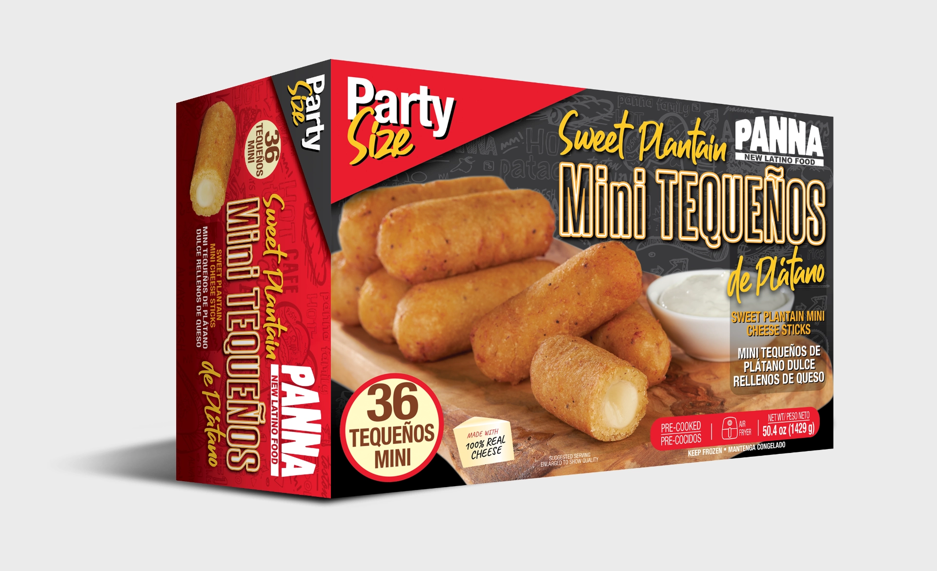 MINI TEQUEÑO DE PLATANO CON QUESO X36